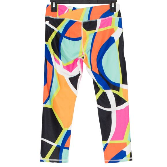 Fabletics Leggings Winn PowerHold Capri Crossover Abstract Retro Athleisure XS - Picture 4 of 4